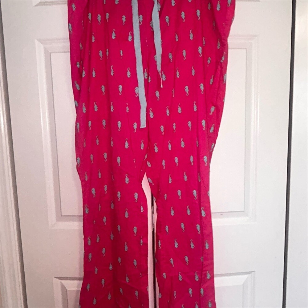 Old Navy Pajama Lounge Pants Womens 2XL Plus Hot Pink Seahorse Print